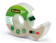 Dekoratorstwo - Taśma klejąca, Scotch® Magic™ Greener Choice z certyfikatem OK biobased**, niewidoczna, na podajniku, 19mm x 20m - miniaturka - grafika 1