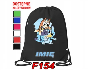 WOREK SZKOLNY NA WF SPORTOWY NIEBIESKI PIESEK BINGO TATA MAMA - IMIĘ - Worki na buty WOREK SZKOLNY NA WF SPORTOWY NIEBIESKI PIESEK BINGO TATA MAMA - IMIĘ - Worki na buty - miniaturka - grafika 1