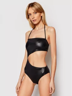 Stroje kąpielowe - Calvin Klein Swimwear Strój kąpielowy Cut Out KW0KW01265 Czarny - grafika 1