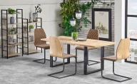 Meble ogrodowe - Prostokątny rozkładany stół z krzesłami w stylu loft Holidan - miniaturka - grafika 1