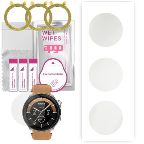 3x folia ochronna hydrożelowa MATOWA do Oppo Watch X - apgo Smartwatch Hydrogel MATTE Protection Ochrona na ekran smartwatcha