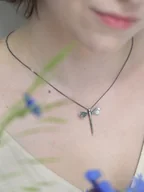 Wisiorki - Wisiorek srebrny - Ważka W3 szara - miniaturka - grafika 1