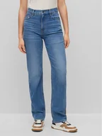 Spodnie damskie - Boss Jeansy Ada 50489824 Niebieski Straight Leg - BOSS - miniaturka - grafika 1