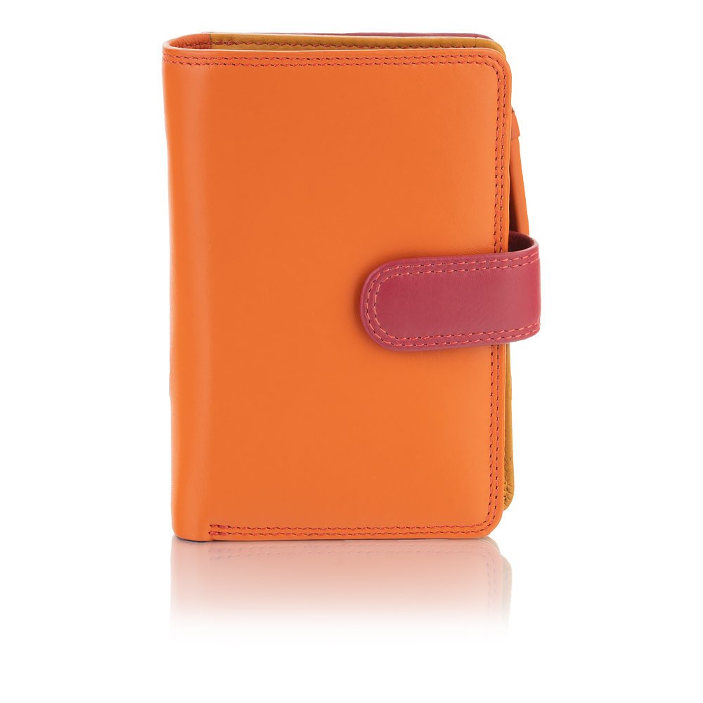 Zgrabny kolorowy portfel damski Visconti RB-51 RFID - pomarańczowy