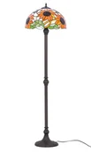 Lampy stojące - Witrażowa lampa stojąca z kloszem w słoneczniki - 3X A662 T3-F20 - miniaturka - grafika 1
