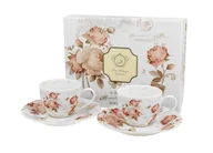 Filiżanki - Filiżanki do espresso porcelanowe ze spodkami DUO SECESJA 100 ml 2 szt - miniaturka - grafika 1