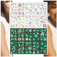 Zabawki kreatywne - Tatuaże Zmywalne Świecące w Ciemności Bajka Jednorożec 10 Wzorów - miniaturka - grafika 1