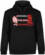 Bluzy męskie - BLUZA MĘSKA Z KAPTUREM DLA KIEROWCY TIRA TRUCKER TRUCK CZARNA R-3XL A34 - miniaturka - grafika 1