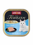 Mokra karma dla kotów - Animonda vom Feinsten Mildes Menu z Indykiem i Pstrągiem tacka 100g - miniaturka - grafika 1