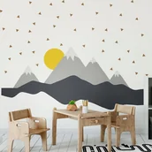 Wyposażenie pokoiku dziecięcego - Naklejka ścienna Ambiance Giant Kid Sticker Scandinavian Mountains Nordika - miniaturka - grafika 1