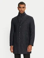 Płaszcze męskie - Boss Płaszcz wełniany H-hyde 50528177 Granatowy Slim Fit - miniaturka - grafika 1