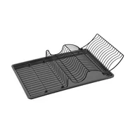 Suszarki do naczyń - Ciemnoszary ociekacz ze stali nierdzewnej Metaltex Lava - miniaturka - grafika 1