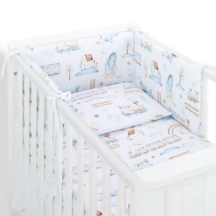 MAMO-TATO 3-el pościel dla niemowląt 100x135 do łóżeczka 70x140 - Ciuchcia - Pościel dla dzieci - miniaturka - grafika 1