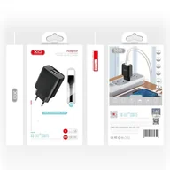 Ładowarki do telefonów - XO XO ładowarka sieciowa L57 2x USB 2,4A czarna + kabel USB-C 8_2257665 - miniaturka - grafika 1