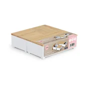 Koszyki łazienkowe - Białe organizery łazienkowe zestaw 3 szt. – Domopak - miniaturka - grafika 1