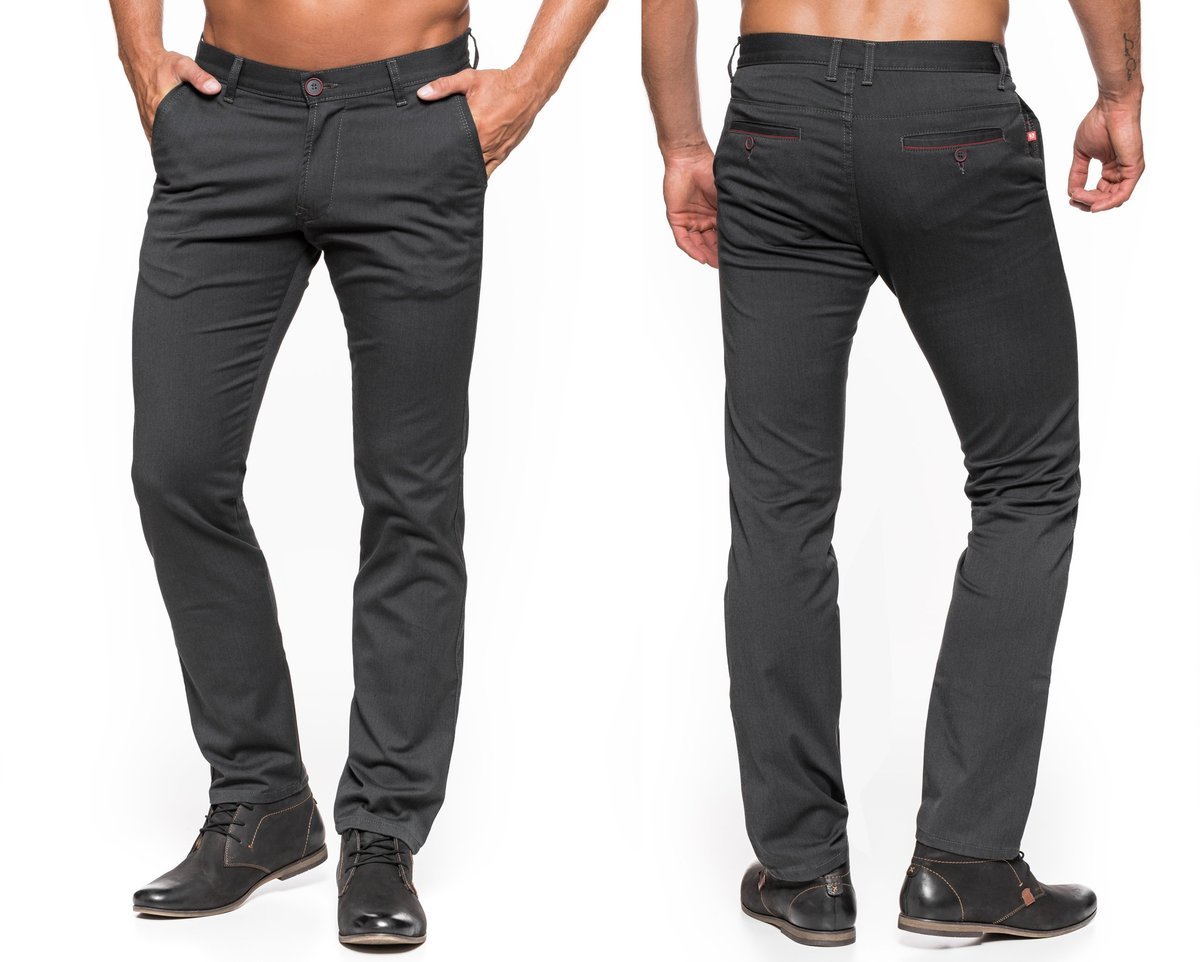 SPODNIE MĘSKIE CHINOS STANLEY - 411/054 -100cm/L34