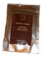 Farby do włosów i szampony koloryzujące - SOIL AND EARTH Ekskluzywna Henna Indyjska CIEMNY BRĄZ 100g Soil&Earth (w zestawie czepek, rękawiczki i pędzelek) 8906054670782 - miniaturka - grafika 1