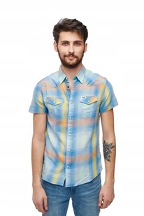 WRANGLER WESTERN SHIRT DRAGON YELLOW W5J06DY08 S - Koszule męskie - miniaturka - grafika 1