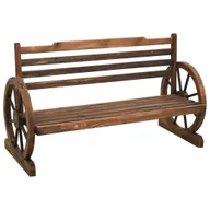 Ławki ogrodowe - Ławka ogrodowa, 112 cm, lite drewno jodłowe - miniaturka - grafika 1