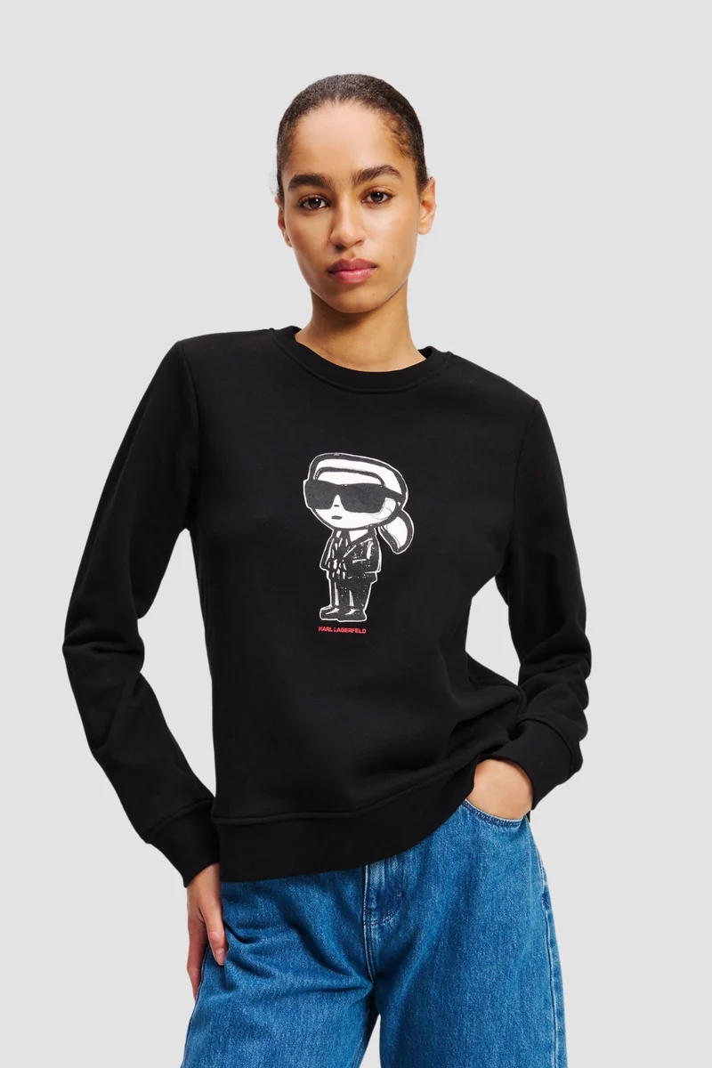 KARL LAGERFELD Czarna damska bluza Ikon Sketch XS