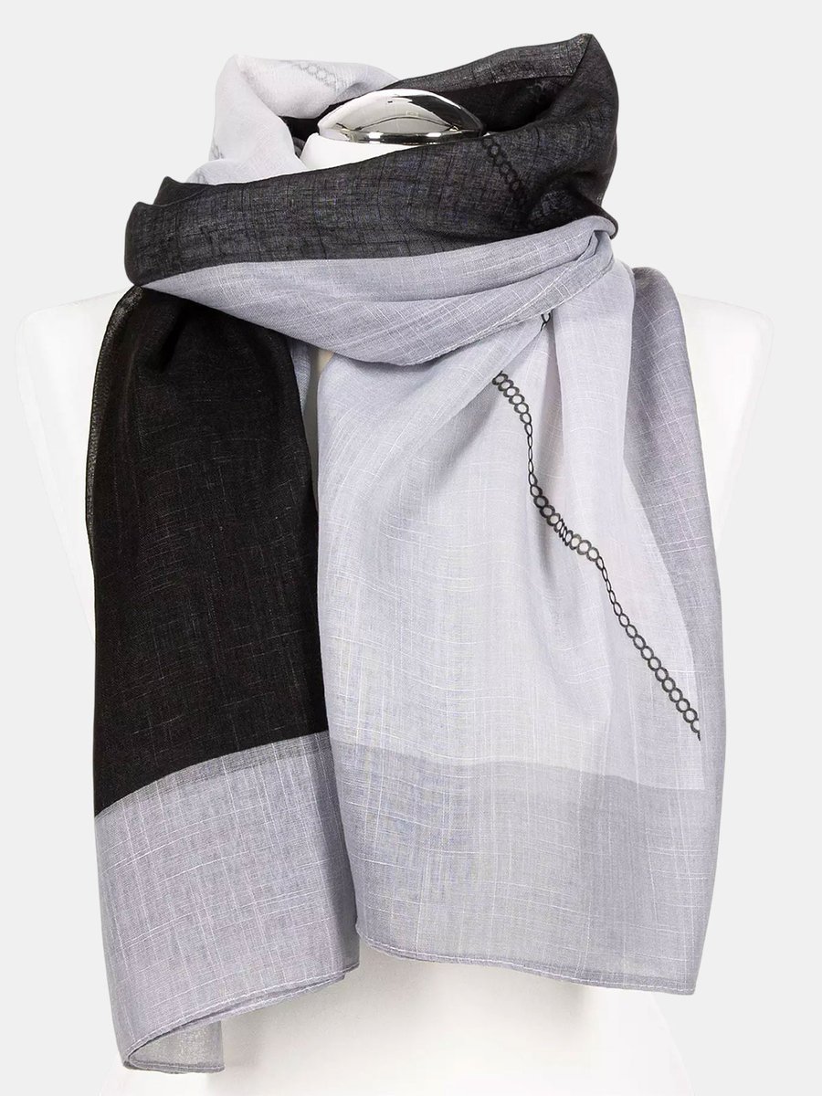 Szalik wiosenny czarny Uniwersalny