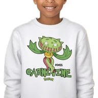 Bluzy dla dziewczynek - Bluza Dziecięca Biała Bez Kaptura Prezent Dla Dziecka Carnivine 152 Wzory - miniaturka - grafika 1