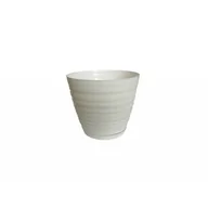 Donice - Doniczka Fala z podstawkiem 13 cm biała - miniaturka - grafika 1