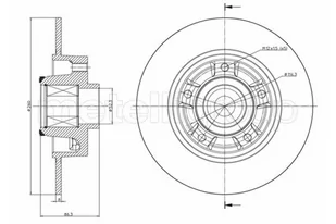 METELLI Tarcza hamulcowa 23-1095 - Szczęki hamulcowe - miniaturka - grafika 1