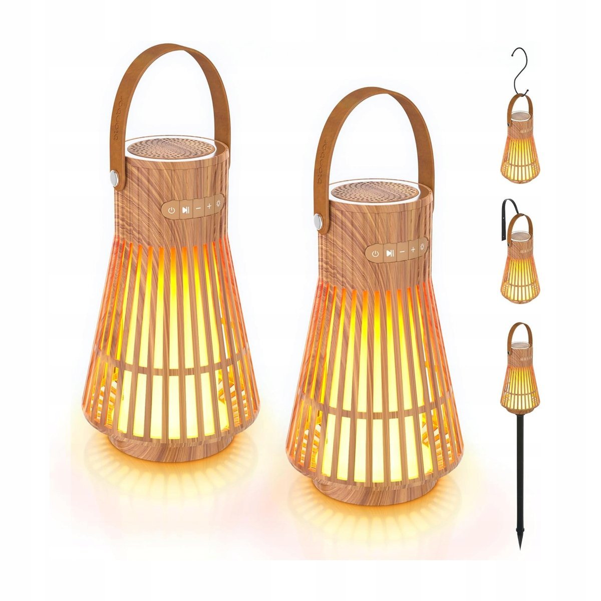 Głośnik Bezprzewodowy Bluetooth Przenośny x2 Stereo Lampka