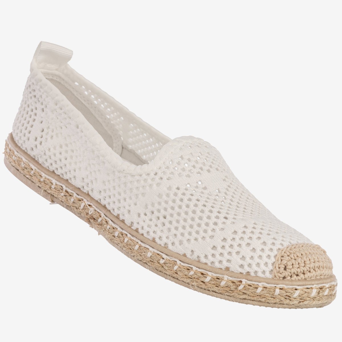 Espadryle Damskie Ażurowe Buty Casual Półbuty Letnie Białe DD3012-2A Biały 37