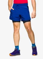 Spodenki damskie - Spodenki do biegania męskie Under Armour Launch Elite 2in1 5'' Short - blue mirage/black/reflective - miniaturka - grafika 1