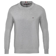 Swetry męskie - Sweter męski Tommy Hilfiger C-neck klasyczny r.M szary MW0MW33511 - miniaturka - grafika 1
