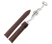 Akcesoria do zegarków - Skórzany pasek do zegarka 22 mm JVD R42402-22 ciemnobrązowy - miniaturka - grafika 1