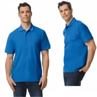 Koszulki męskie - Koszulka POLO Polówka Męska BAWEŁNA Double Pique Gildan 64800 NIEBIESKA 2XL - miniaturka - grafika 1