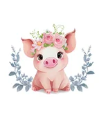 Pasmanteria - Naprasowanka świnia śmieszny zabawny - miniaturka - grafika 1