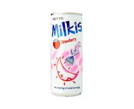 Zdrowa żywność - Lotte Milkis, mleczny napój gazowany o smaku truskawkowym z witaminami 250ml - LOTTE 1365-uniw - miniaturka - grafika 1