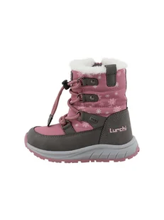 Lurchi Kozaki zimowe "Aria" w kolorze szaro-jasnoróżowym - Kozaki damskie - miniaturka - grafika 1
