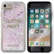 Etui i futerały do telefonów - Etui Do Iphone 8 Guess Liquid Glitter Party +Szkło - miniaturka - grafika 1