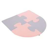Maty edukacyjne - KiddyMoon Piankowe Puzzle do zabawy Łuk różowy-jasnoszary 4 Zabawka mata - miniaturka - grafika 1