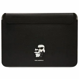 Etui na laptopa KARL LAGERFELD NFT Saffiano Karl & Choupette Sleeve do 14 cali Czarny KLCS14SAKCPMK - Torby na laptopy - miniaturka - grafika 1