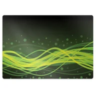 Podnóżki, podpórki, podkładki - Mata pod fotel biurowy Zielone paski 120x90 cm - miniaturka - grafika 1