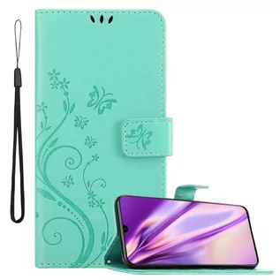 Portfele - Pokrowiec Do Samsung Galaxy A70 / A70s w Etui TURKUS KWIATOWY  Kwiaty Portfel Obudowa Case Cover Cadorabo - grafika 1