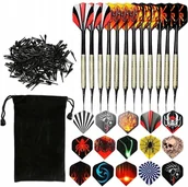Dart - Zestaw 12 Rzutki Lotki Dart 100 Grotów + 42 Piórka - miniaturka - grafika 1