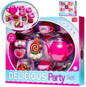 Zabawy w naśladowanie dorosłych - Zestaw Kawowy Ciastka Tort Dzbanek filiżanki i akcesoria do zabawy w kuchni - miniaturka - grafika 1