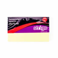 Pojemniki biurowe - Karteczki samoprzylepne STRIGO, format 125x75mm, pastelowe, 100 kartek - miniaturka - grafika 1