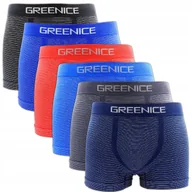 Majtki męskie - 6x BOKSERKI MĘSKIE BAWEŁNIANE MAJTKI ELASTYCZNE BEZSZWOWE GREENICE XL/XXL - miniaturka - grafika 1