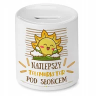 Skarbonki - Dla Telemarketera Skarbonka na Urodziny na Prezent z Nadrukiem ze Zdjęciem + Opakowanie na prezent (wzór 04) - miniaturka - grafika 1