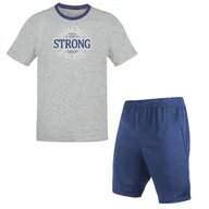 Piżamy damskie - PIŻAMA MĘSKA BAWEŁNIANA KRÓTKI RĘKAW KRÓTKIE SPODENKI LETNIA KRÓTKA Z NADRUKIEM POLSKI PRODUCENT WYGODNA XXL - miniaturka - grafika 1