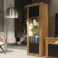 Witryny - Witryna Illume 170cm ONE FURNITURE - Laminat Dębowy & Czarny - miniaturka - grafika 1