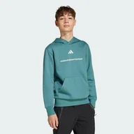 Odzież sportowa dziecięca - Bluza adidas Boys Slogan Fleece Hoodie Kids - miniaturka - grafika 1